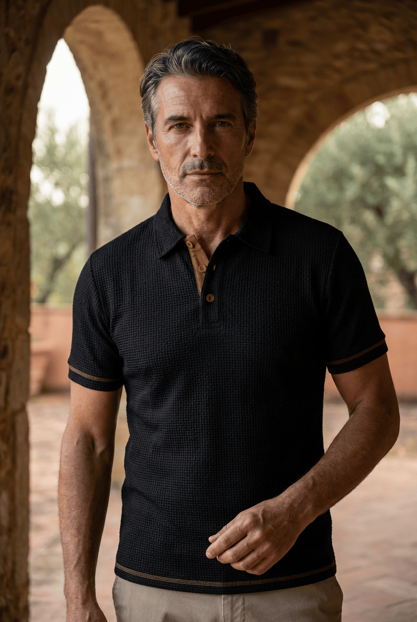 Harrison | Polo Shirt Texturizzato Raffinato