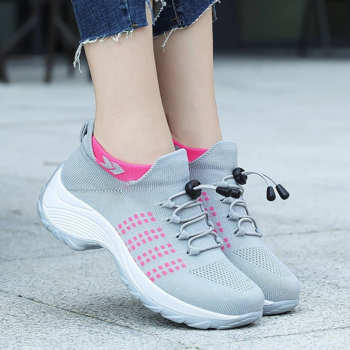 Emily | Sneakers Ortopediche con Plateau in Maglia