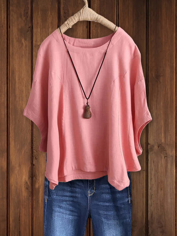 Aurora | Tunica Top Donna Casual con Scollo Rotondo e Maniche Dolman