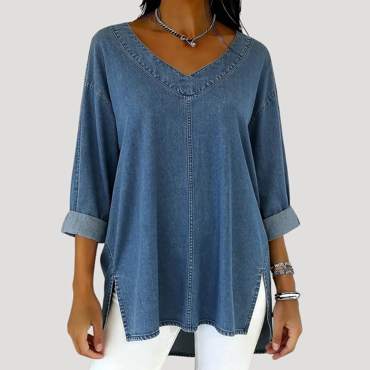 Alessia | Elegante e Comoda Tunica Top Donna con Scollo a V