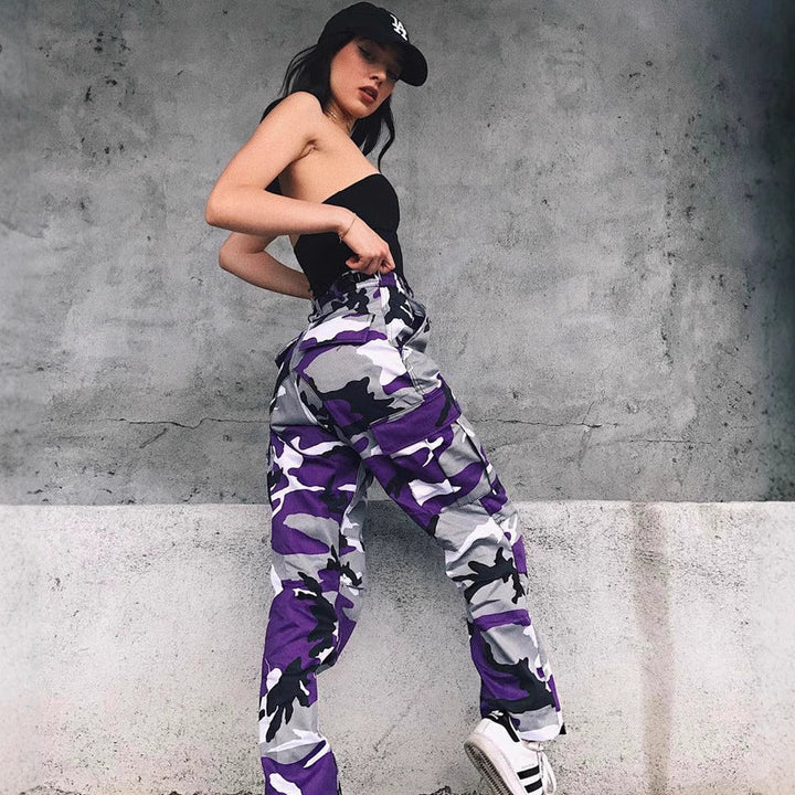 Klaudia | Trendige und bequeme Camouflage-Cargohose mit elastischem Bund