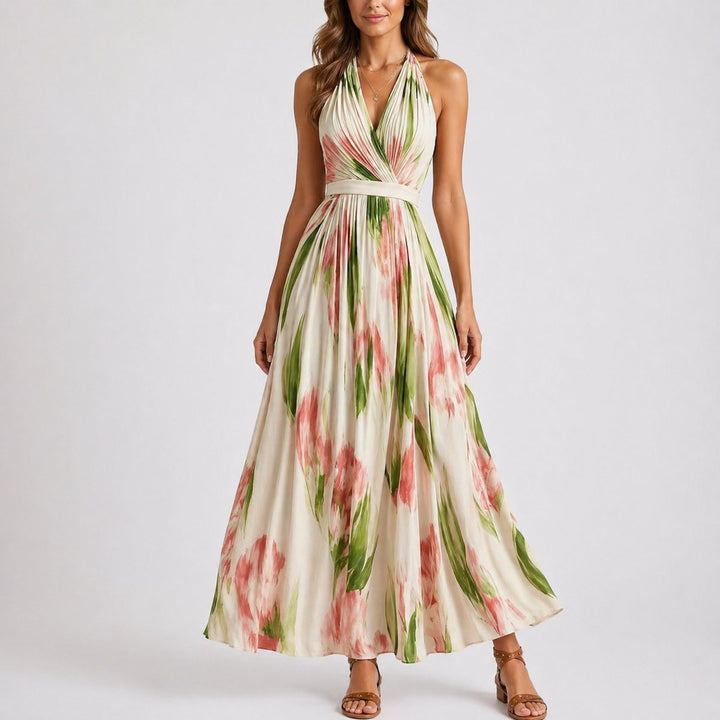 Sofia | Watercolor Floral Maxi Dress for an Autumn Wedding